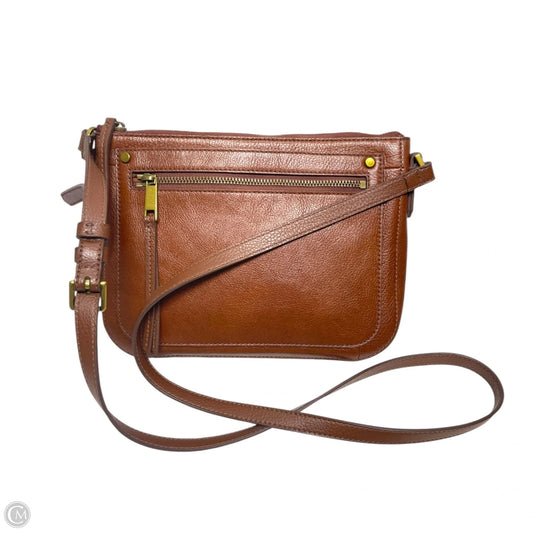 Crossbody Leather By Fossil, Size: Medium