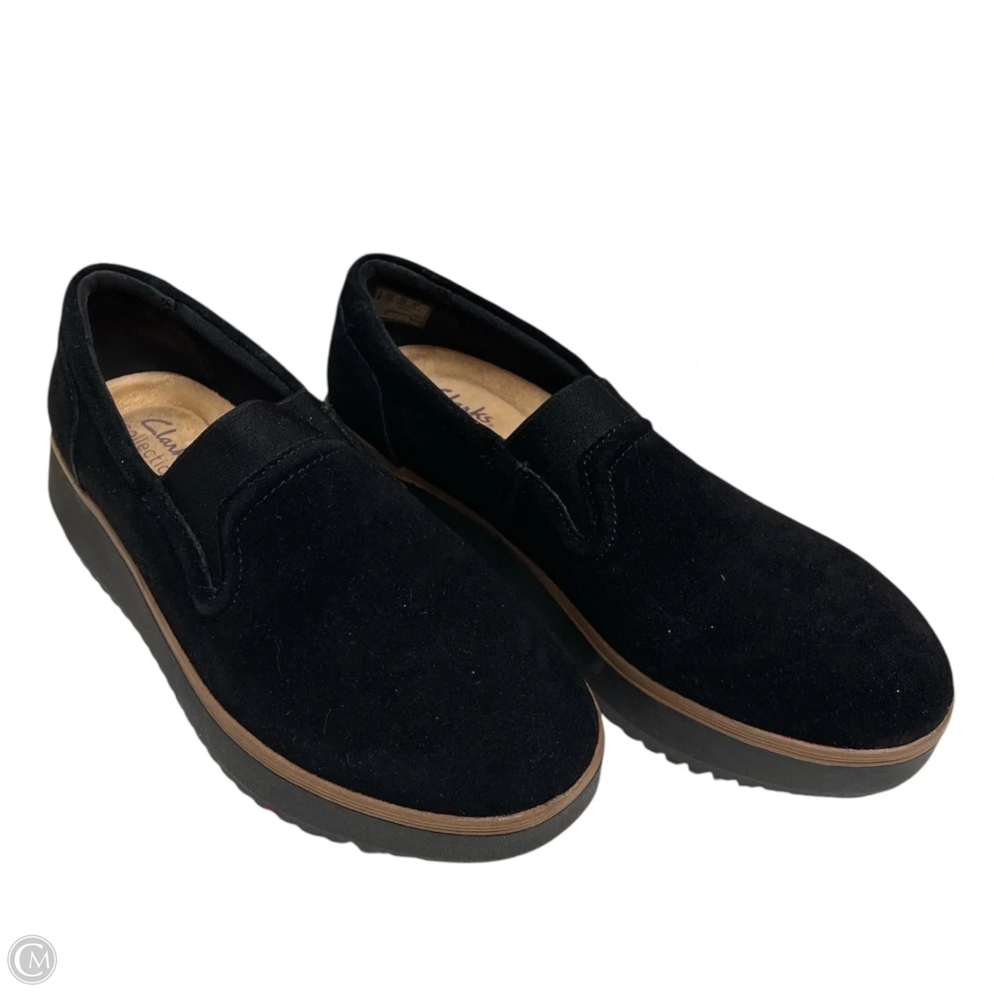 Shoes Flats By Clarks In Black, Size: 6.5