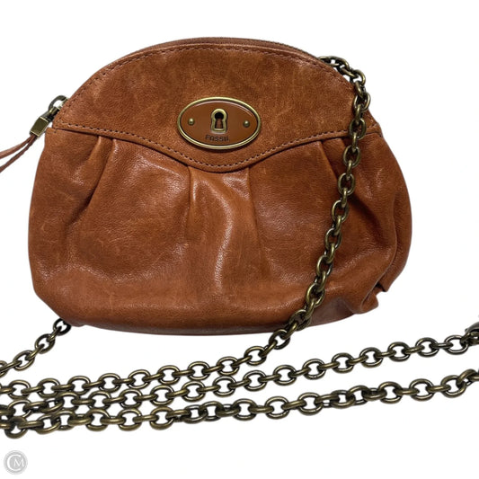 Crossbody Leather By Fossil, Size: Small