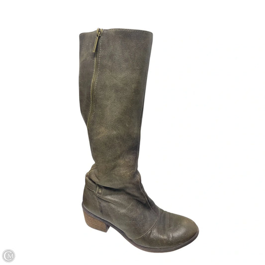 Boots Knee Heels By Donald Pliner In Green, Size: 9
