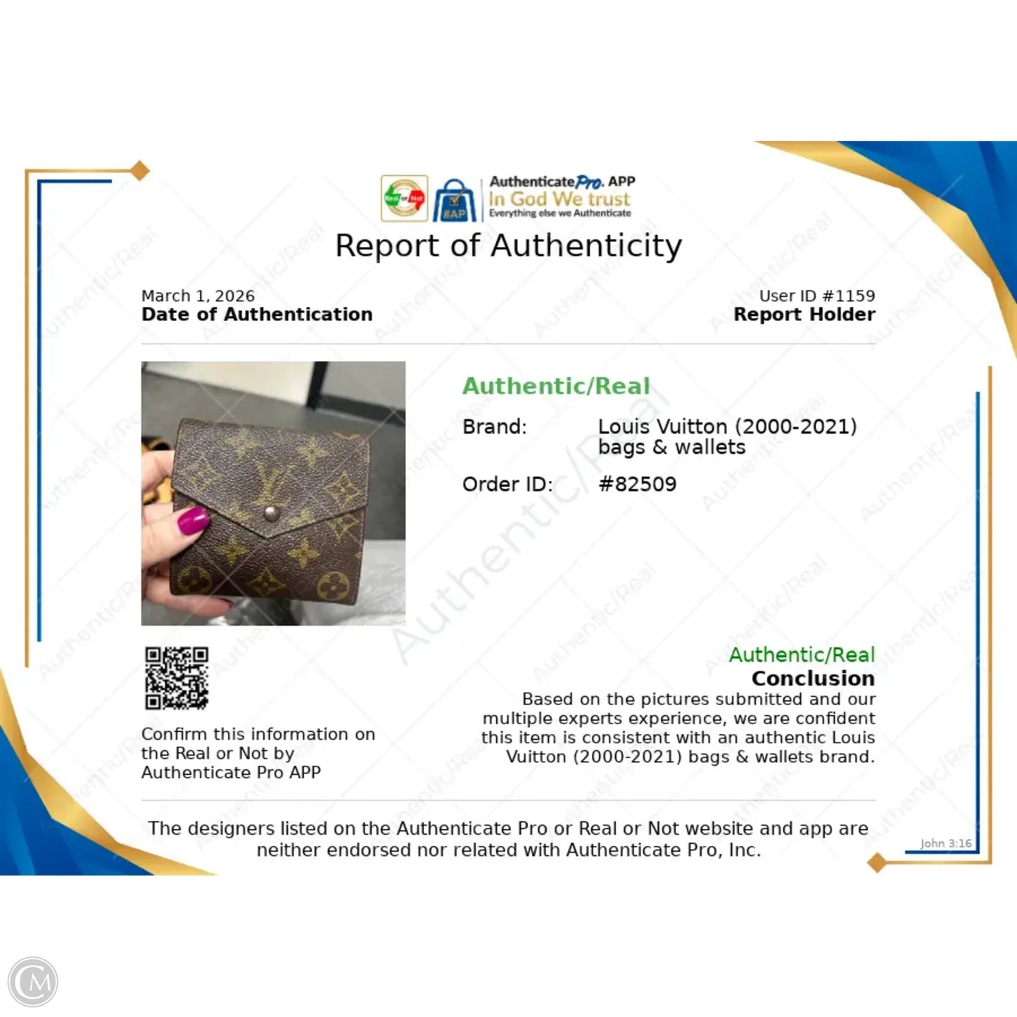 Wallet Luxury Designer By Louis Vuitton, Size: Small