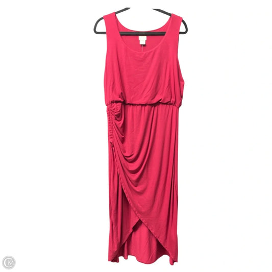 Dress Casual Midi By Chicos In Red, Size: M