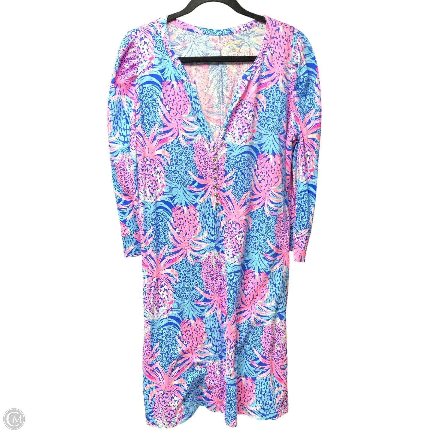 Dress Designer By Lilly Pulitzer In Blue & Pink, Size: Xl