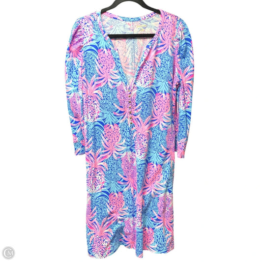 Dress Designer By Lilly Pulitzer In Blue & Pink, Size: Xl