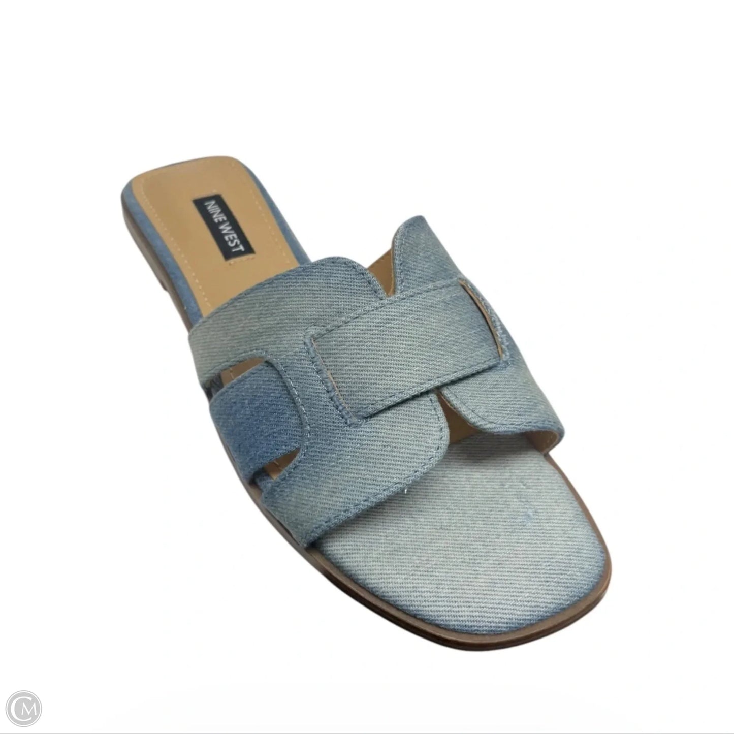 Sandals Flats By Nine West In Blue Denim, Size: 6.5