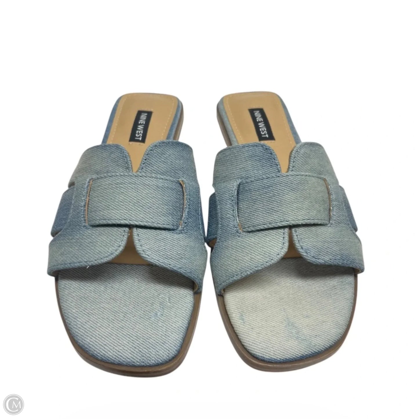 Sandals Flats By Nine West In Blue Denim, Size: 6.5