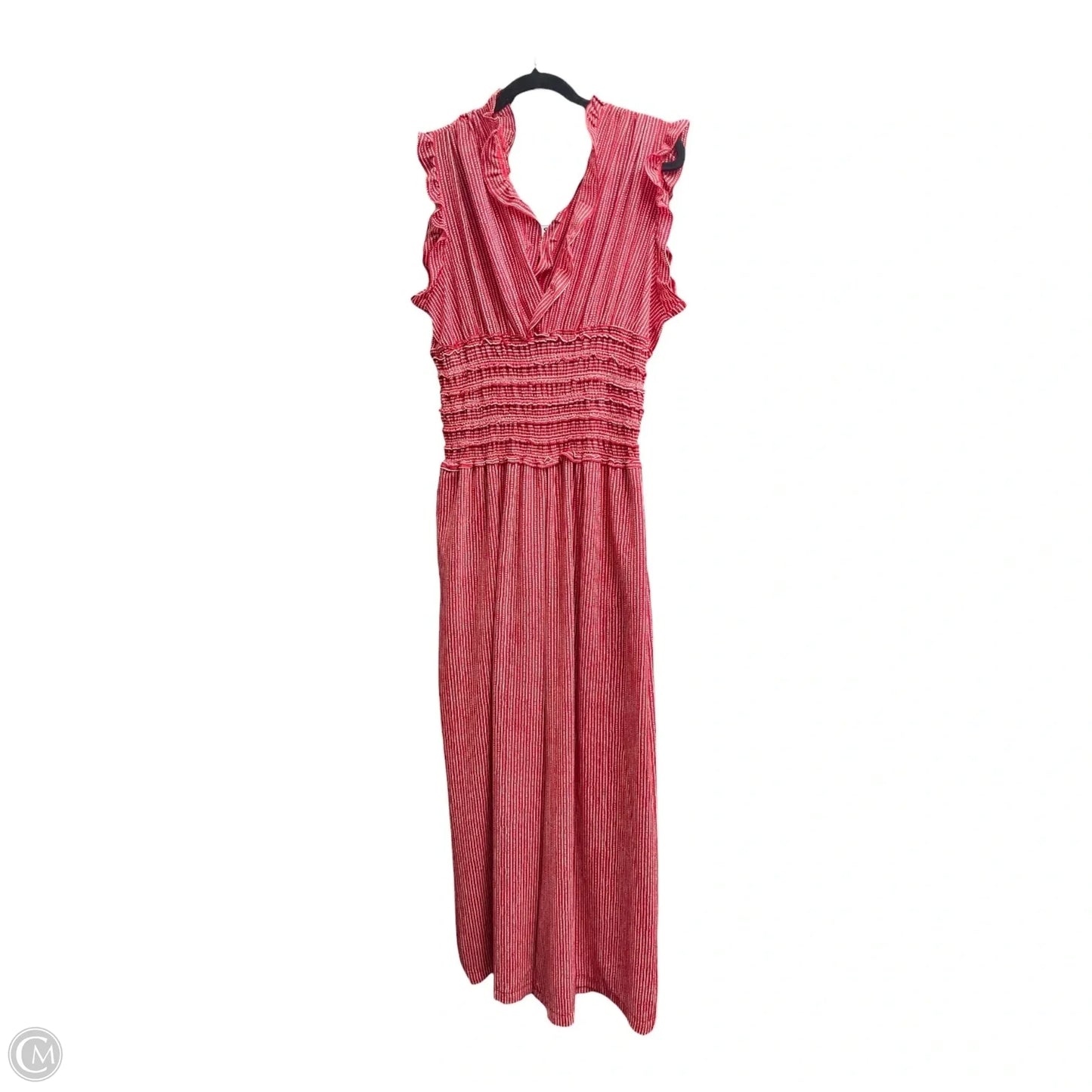 Jumpsuit By Max Studio In Red & White, Size: Xl