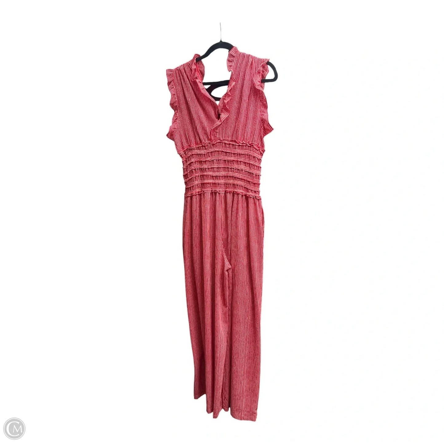 Jumpsuit By Max Studio In Red & White, Size: Xl