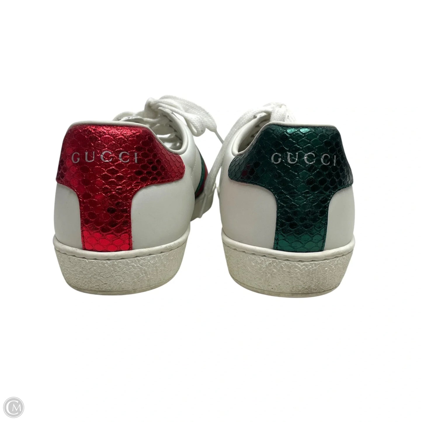 Shoes Luxury Designer By Gucci In White, Size: 6.5