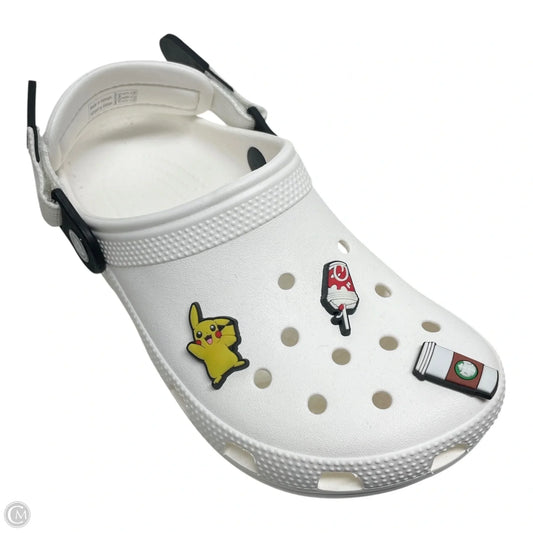 Shoes Flats By Crocs In White, Size: 5