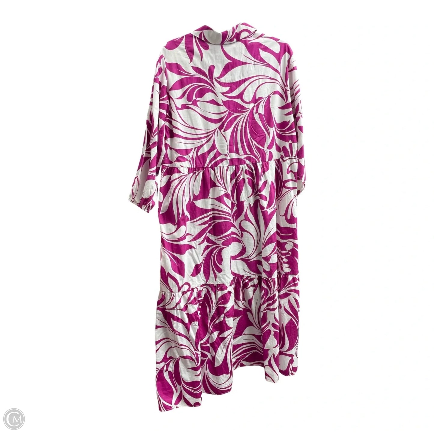 Dress Casual Maxi By Maeve In Pink & White, Size: M
