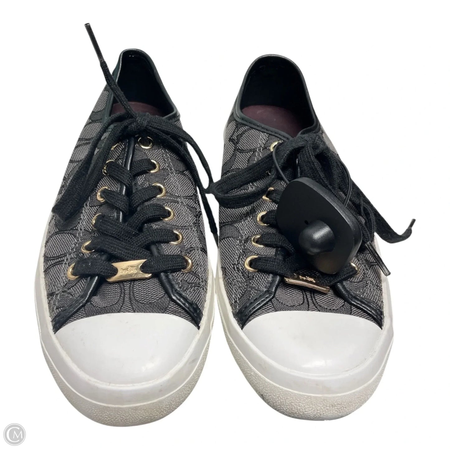 Shoes Designer By Coach In Black & Grey, Size: 8