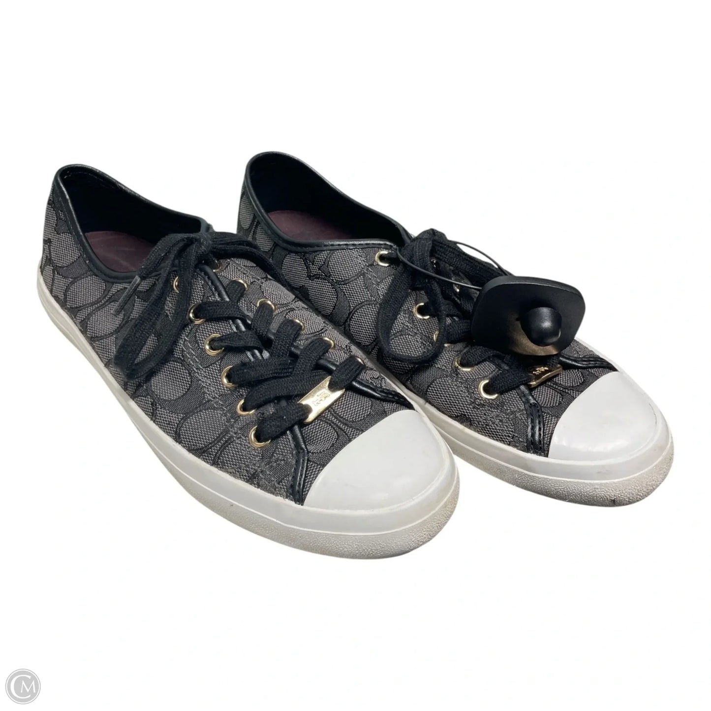 Shoes Designer By Coach In Black & Grey, Size: 8