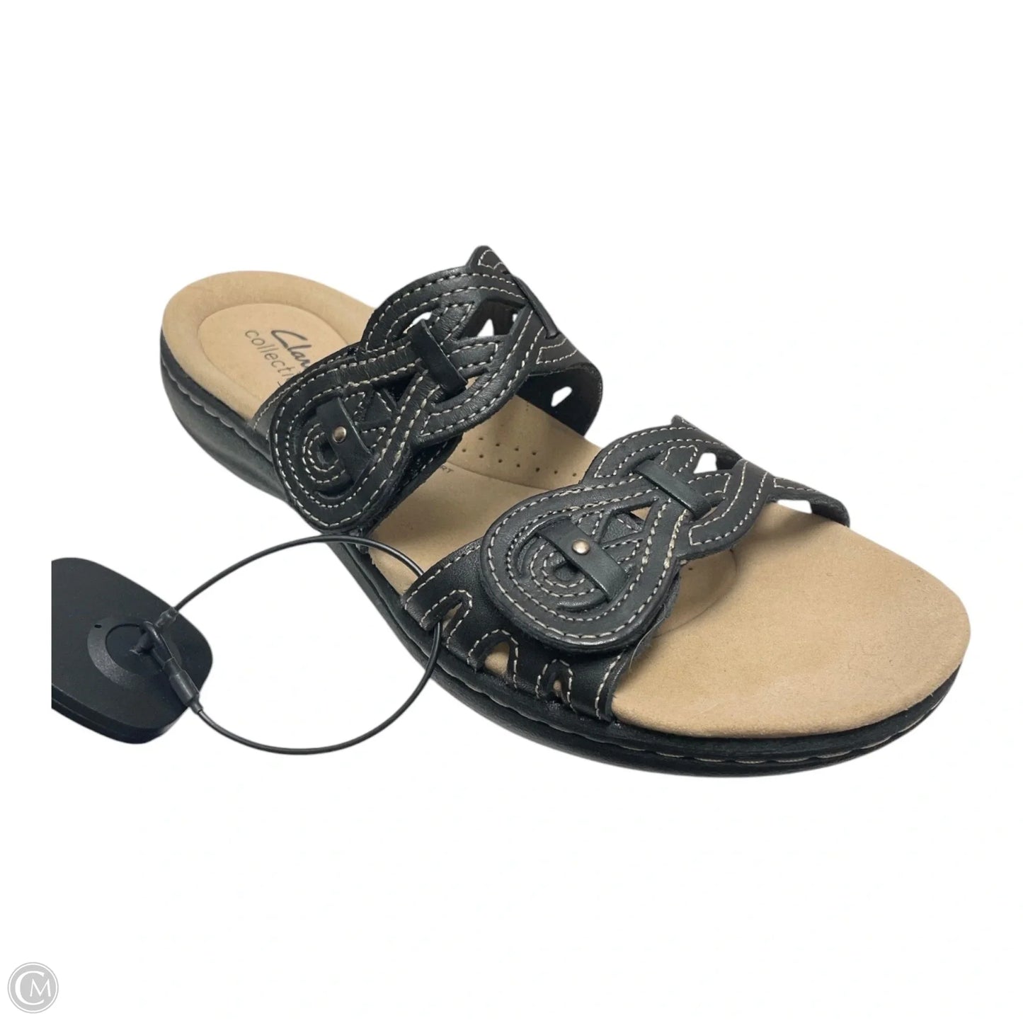 Sandals Flats By Clarks In Black, Size: 8.5