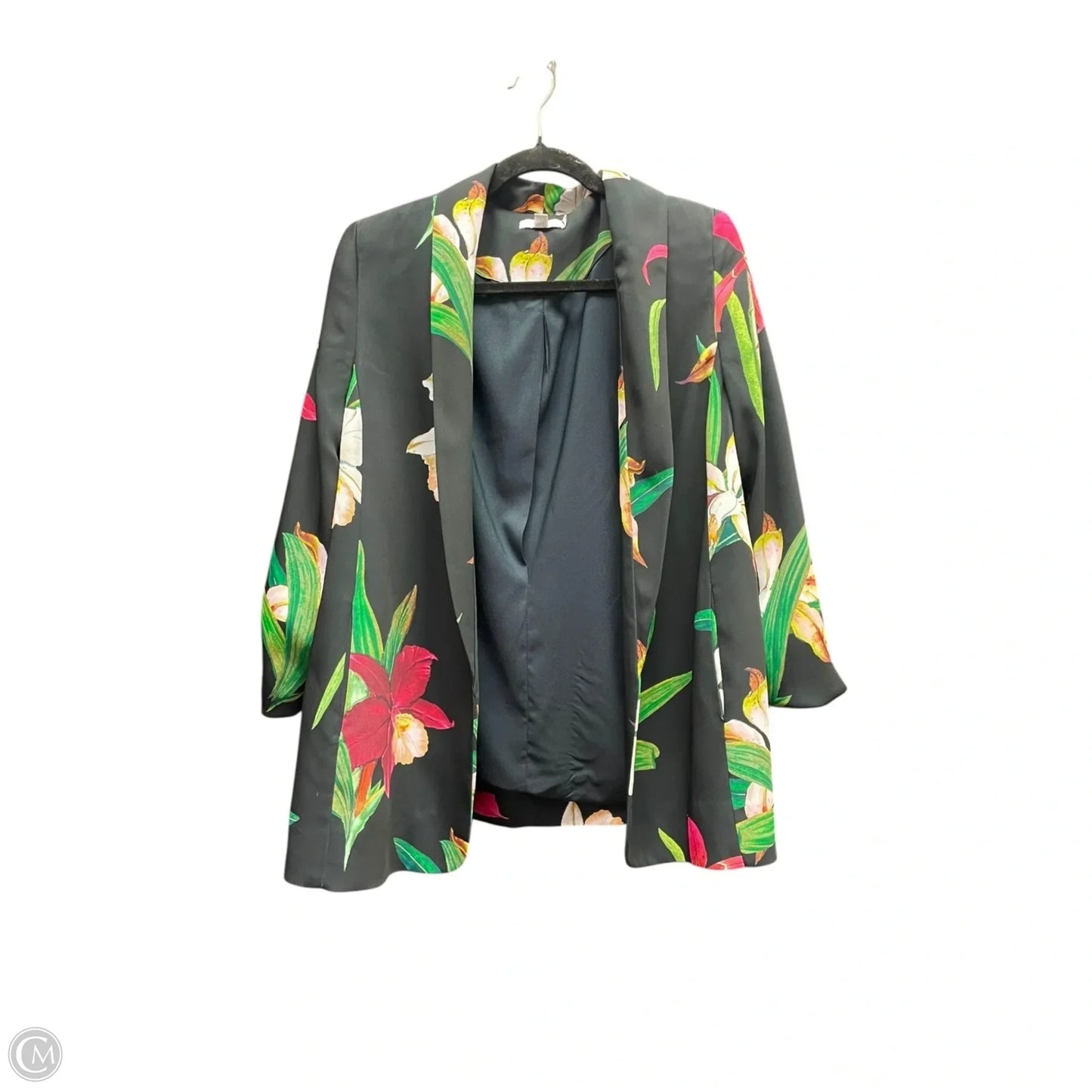 Blazer By Chicos In Tropical Print, Size: S