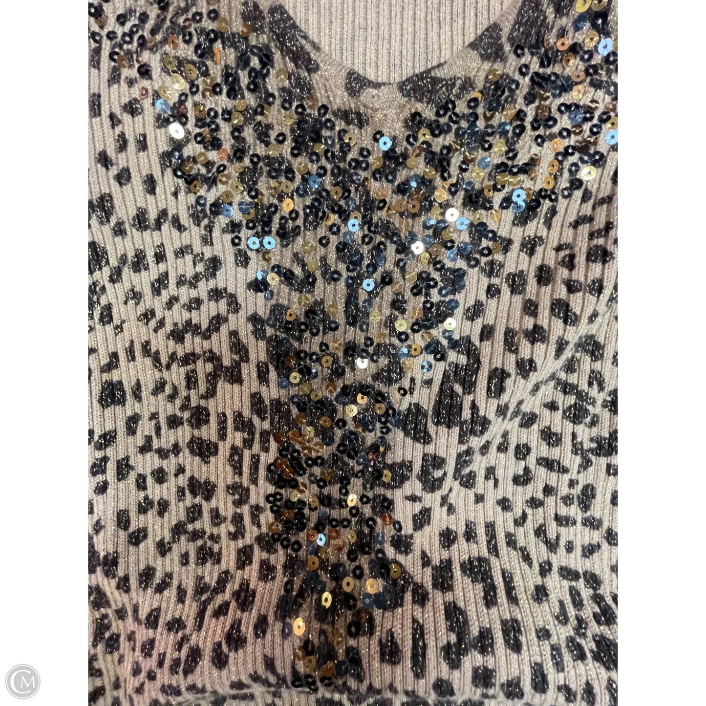 Sweater By Chicos In Animal Print, Size: S