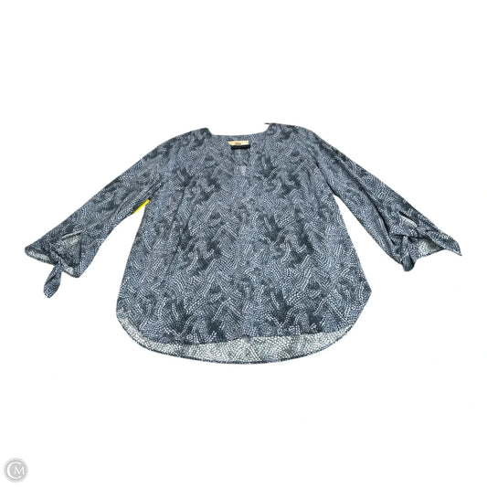 Top Long Sleeve By Michael By Michael Kors In Blue, Size: L