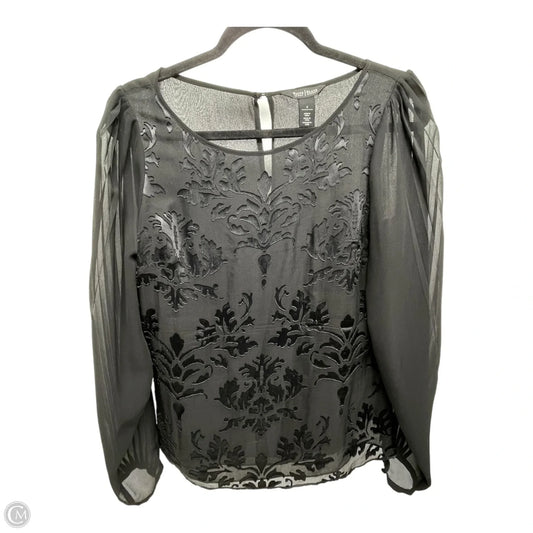 Top Long Sleeve By White House Black Market In Black, Size: 4