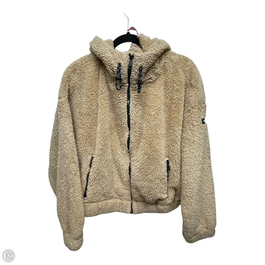 Jacket Faux Fur & Sherpa By Calvin Klein In Tan, Size: Xl