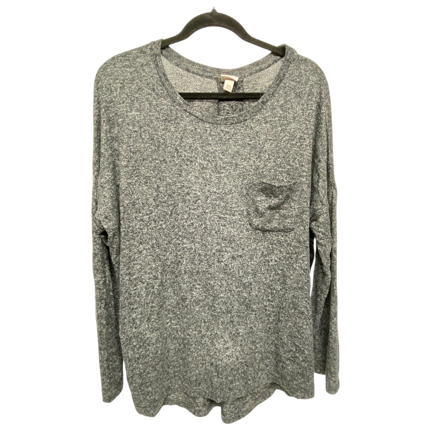 Top Long Sleeve By Merona In Grey, Size: Xxl