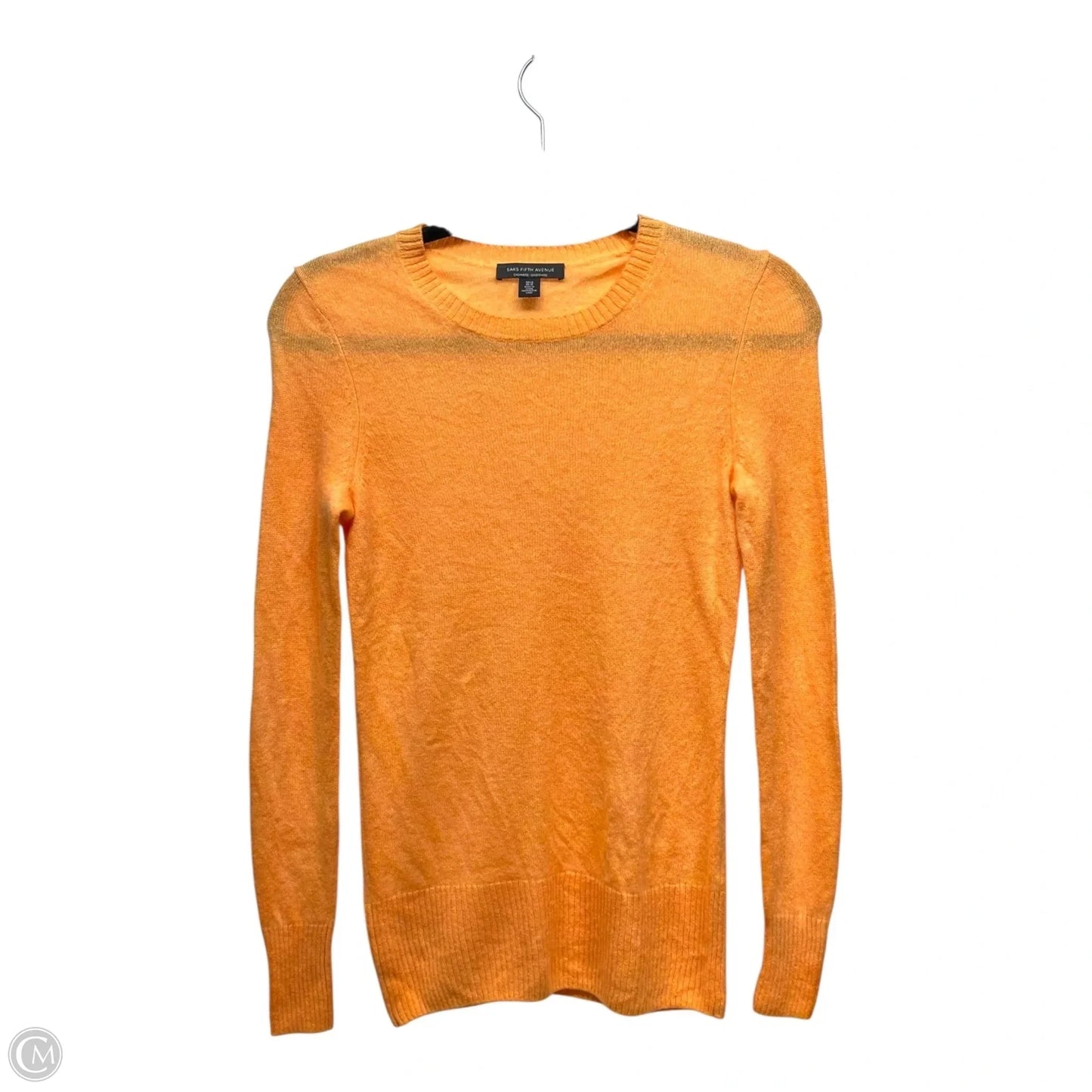 Sweater By Saks Fifth Avenue In Orange, Size: Xs