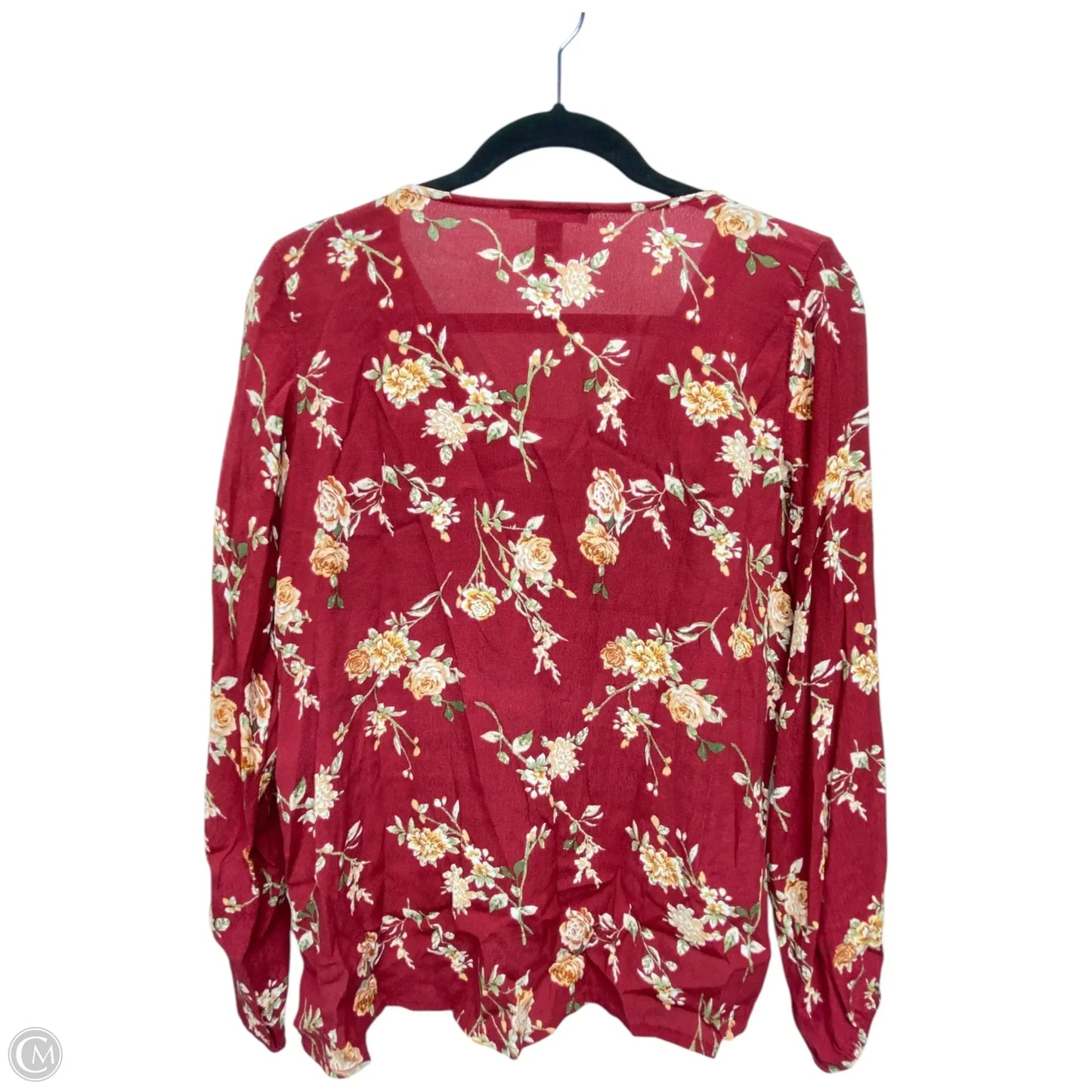 Top Long Sleeve By Forever 21 In Floral Print, Size: M