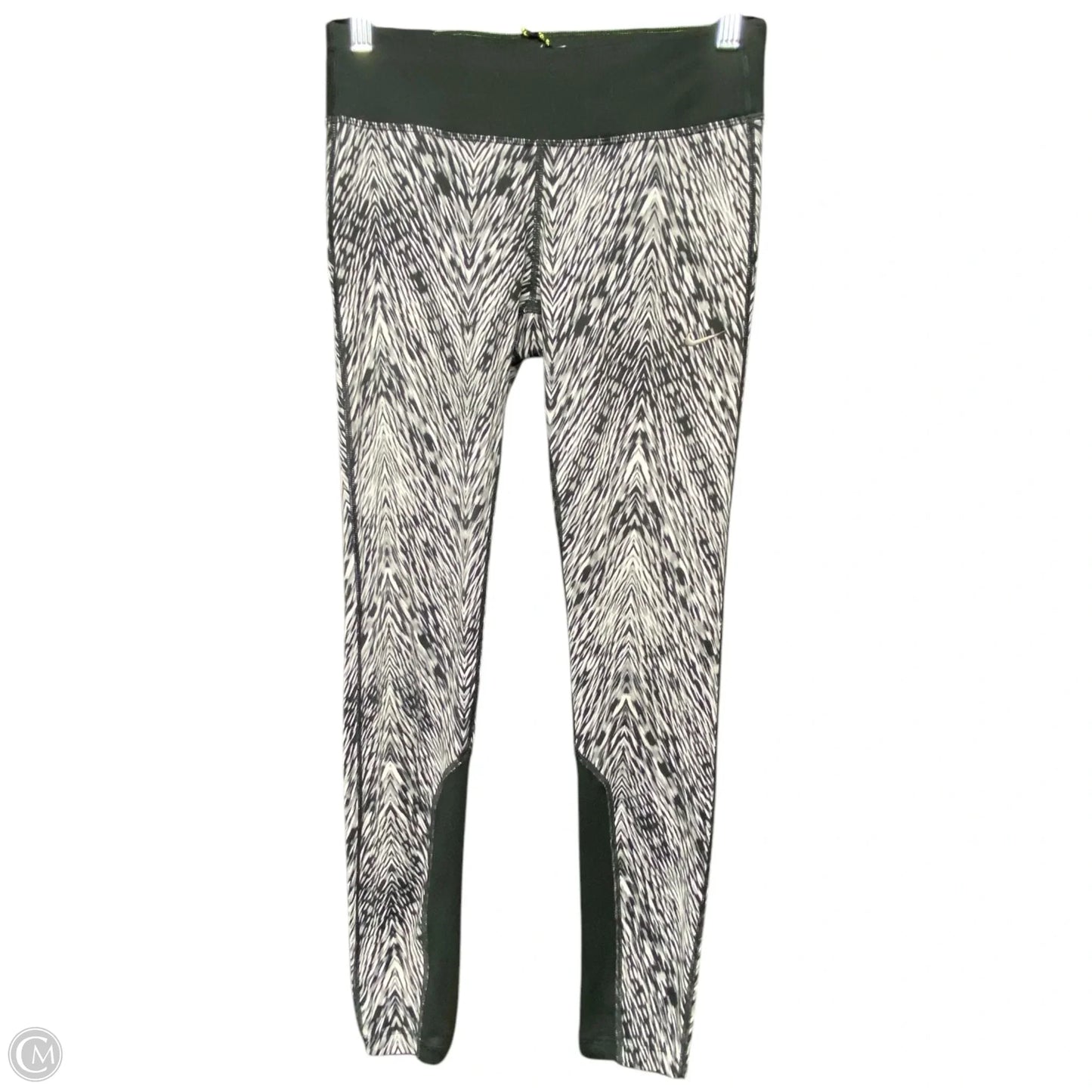 Athletic Leggings By Nike Apparel In Black & White, Size: S