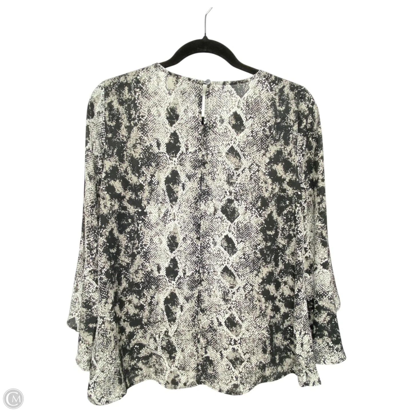 Top Long Sleeve By Worthington In Snakeskin Print, Size: S
