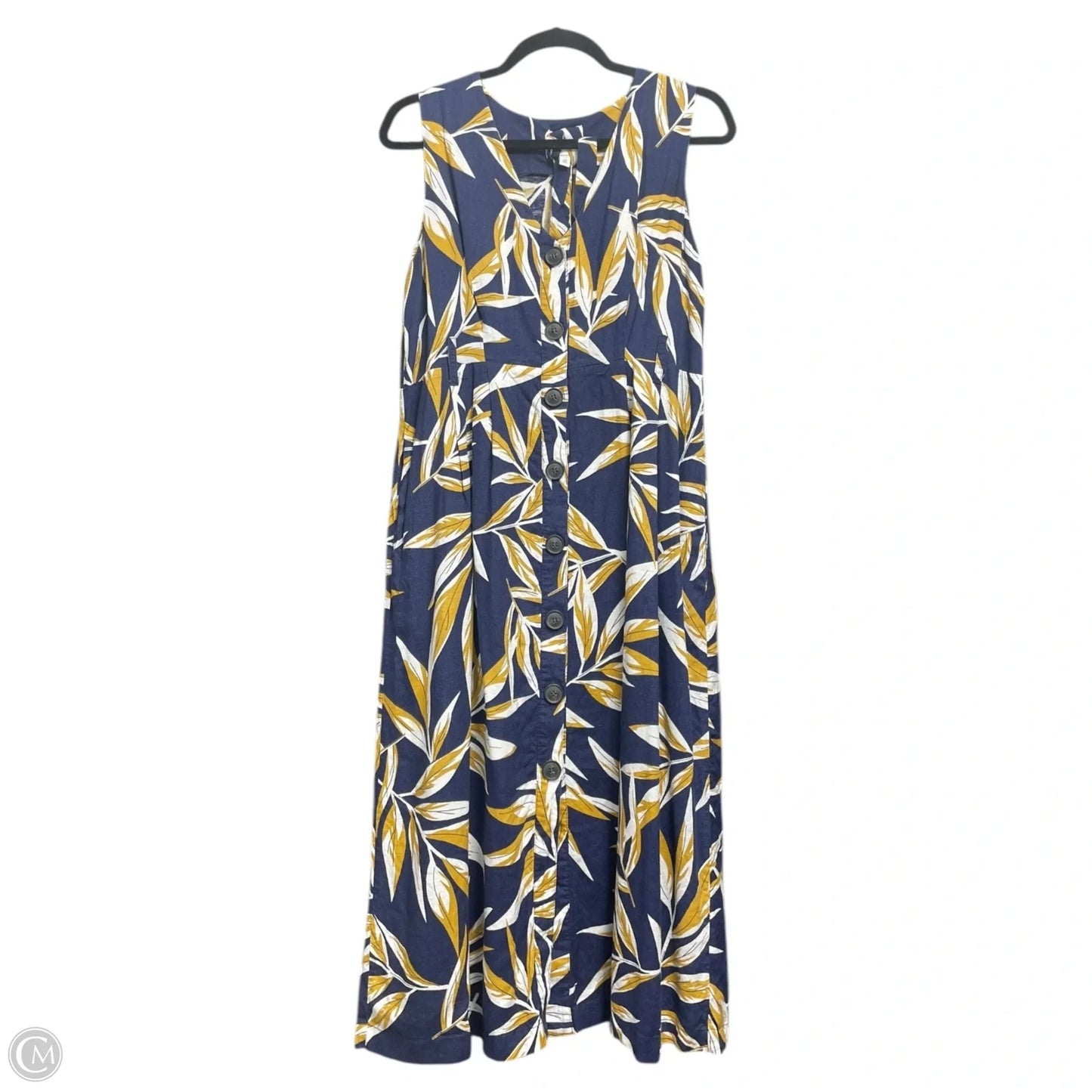 Dress Casual Short By Joa In Blue & Yellow, Size: M
