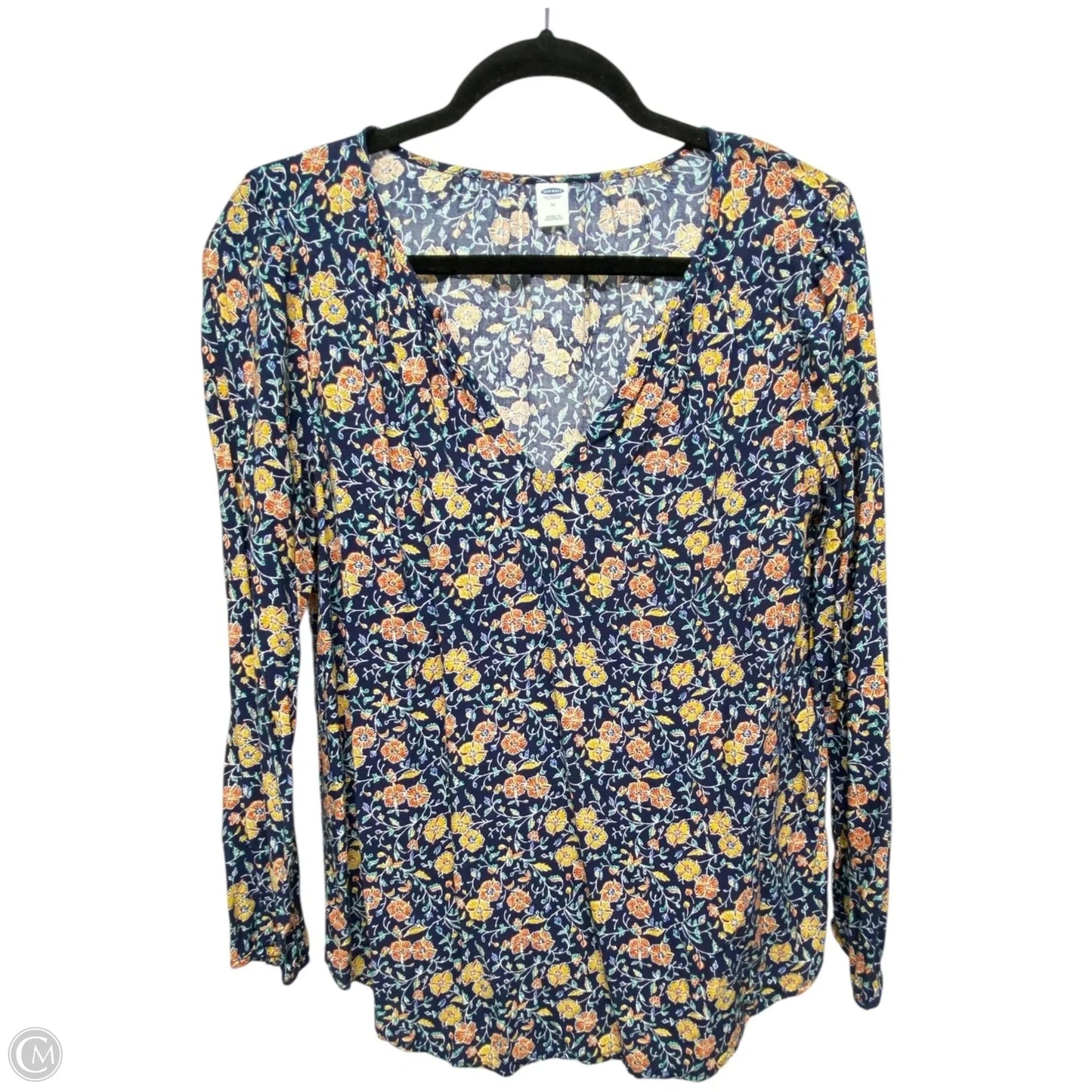Top Long Sleeve By Old Navy In Floral Print, Size: M