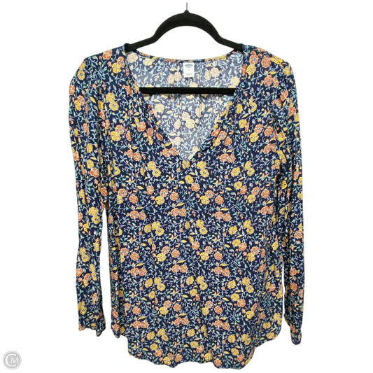 Top Long Sleeve By Old Navy In Floral Print, Size: M