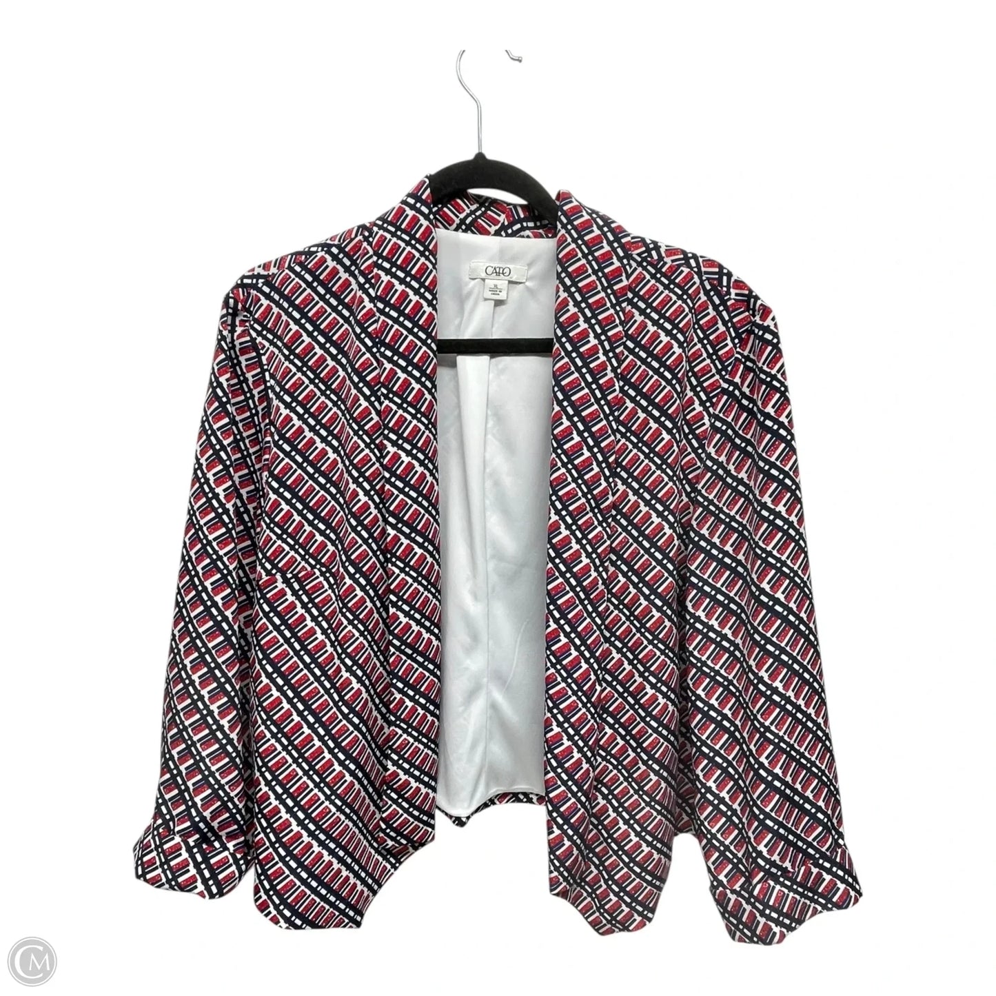 Blazer By Cato In Blue & Red & White, Size: Xl