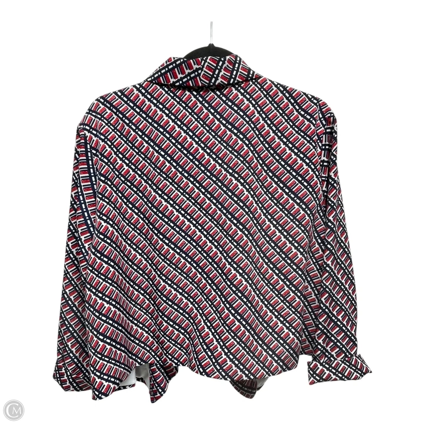 Blazer By Cato In Blue & Red & White, Size: Xl