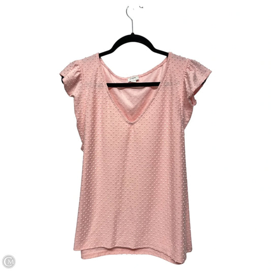 Top Short Sleeve By J. Crew In Pink, Size: Xl
