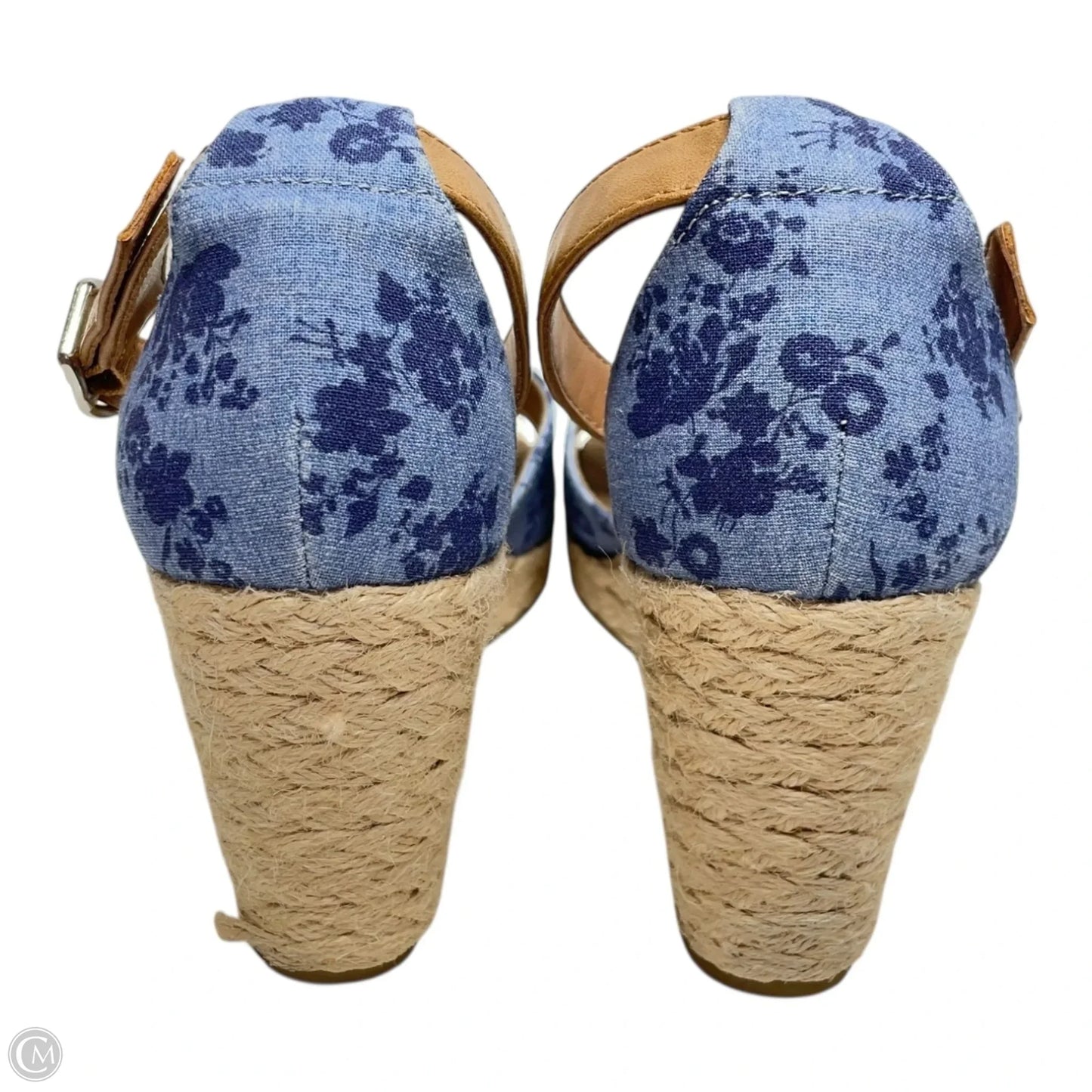 Sandals Heels Wedge By Style And Company In Blue, Size: 10