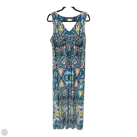 Dress Casual Maxi By Chicos In Blue, Size: M