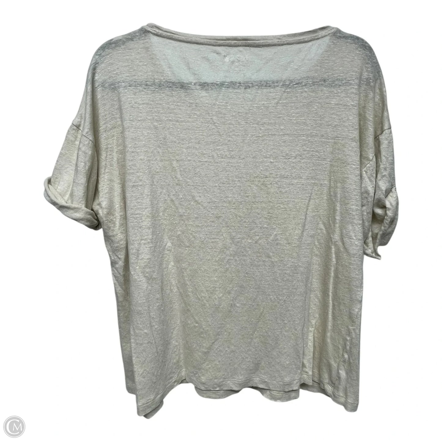 Top Short Sleeve By J. Crew In Cream, Size: Xl