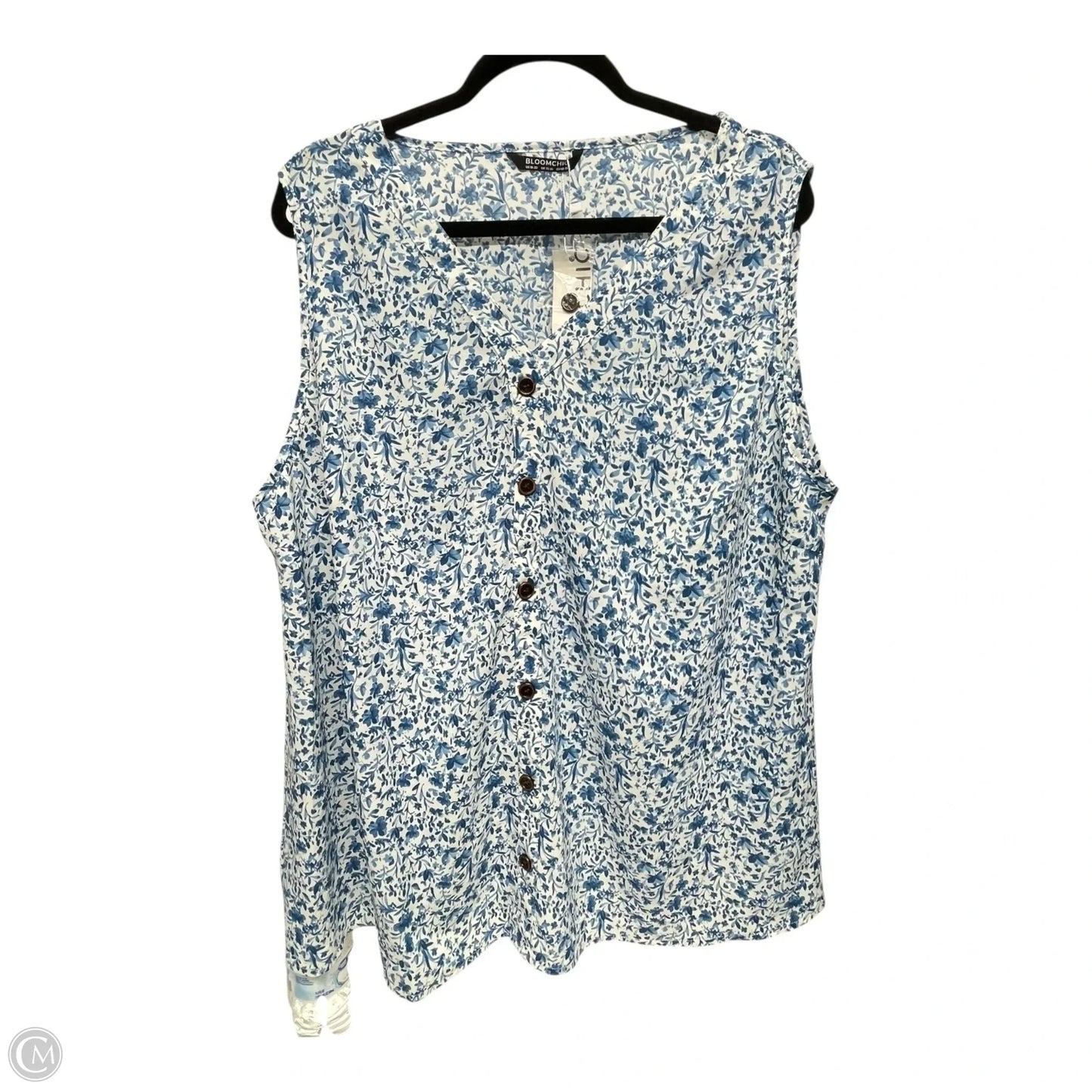 Top Sleeveless By bloomchic In Black & White, Size: 2x