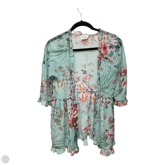 Cardigan By Clothes Mentor In Aqua, Size: M