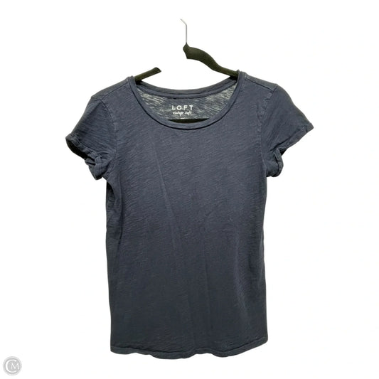 Top Short Sleeve By Loft In Navy, Size: Xs