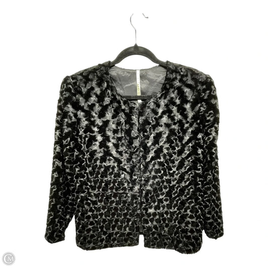 Jacket Faux Fur & Sherpa By truth and pride In Black, Size: L