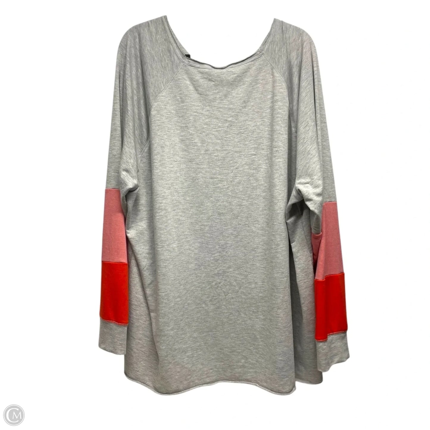 Sweatshirt Crewneck By Cato In Grey & Pink, Size: 26