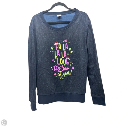 Sweatshirt Crewneck By Amazon Essentials In Navy, Size: 2x