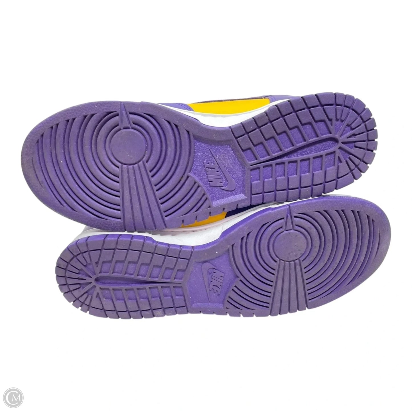 Shoes Sneakers By Nike In Purple & Yellow, Size: 8.5