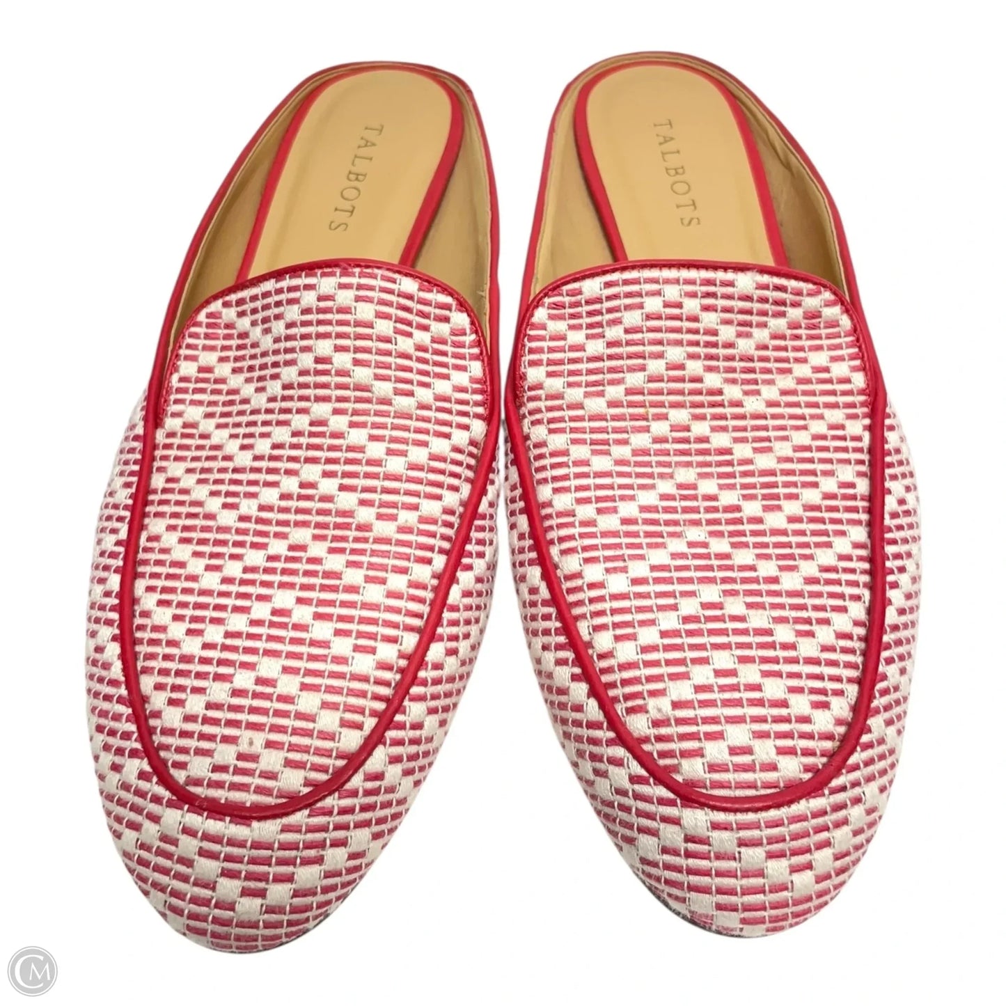 Shoes Flats By Talbots In Red & White, Size: 10.5