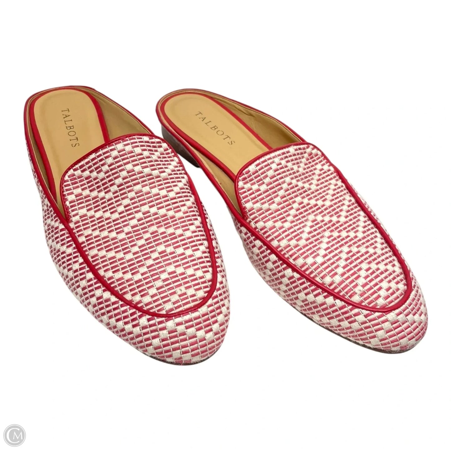 Shoes Flats By Talbots In Red & White, Size: 10.5
