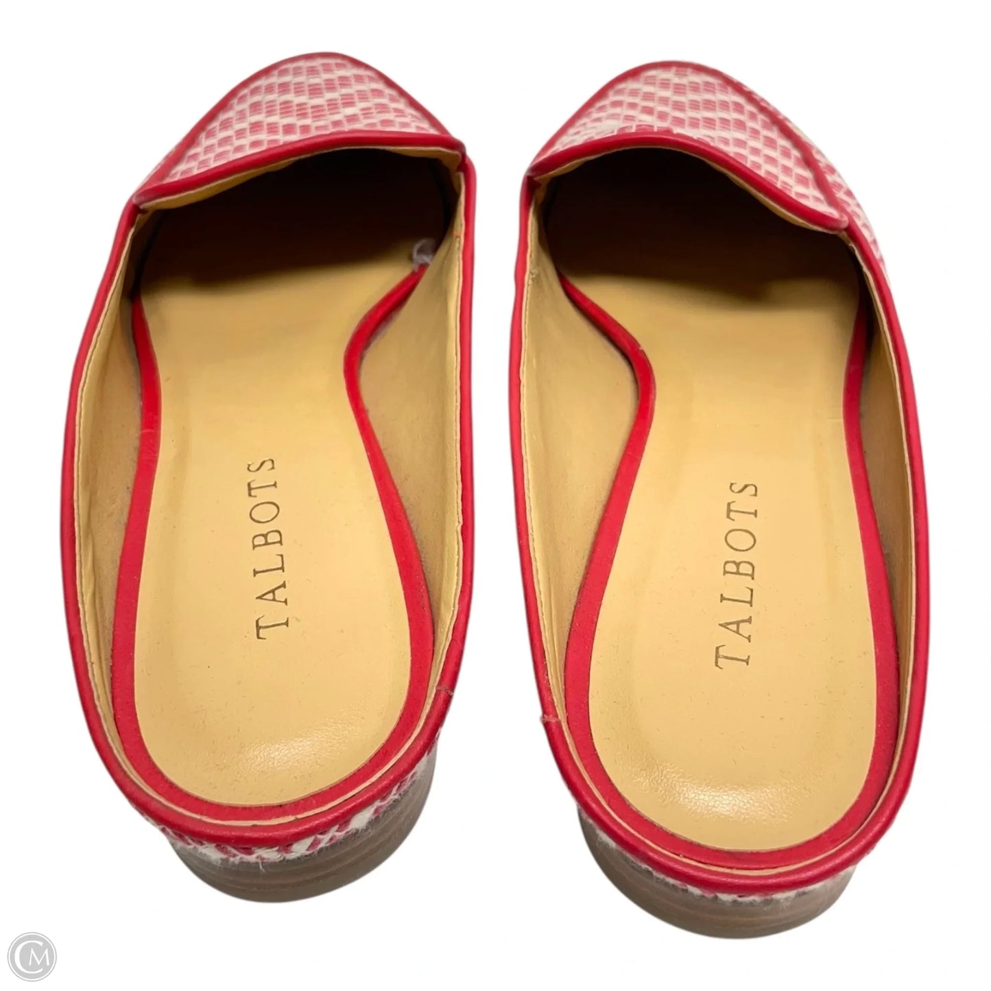 Shoes Flats By Talbots In Red & White, Size: 10.5