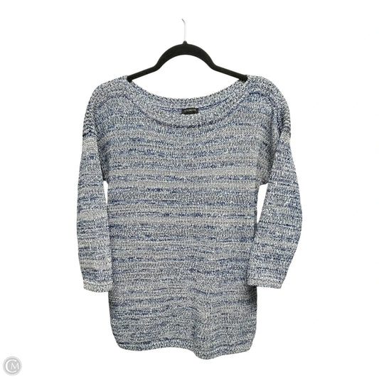 Sweater By Talbots In Blue & White, Size: M
