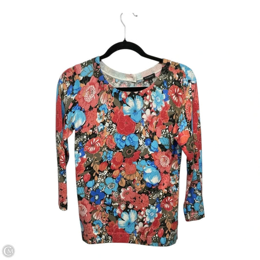 Sweater By Talbots In Floral Print, Size: Xs