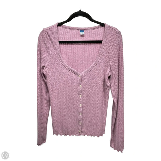 Sweater Cardigan By Old Navy In Pink, Size: M